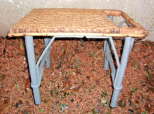 Table basse en rotin année 60