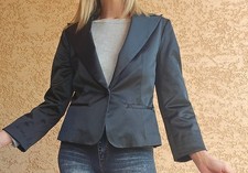 Veste /Blazer Noire Satinée – Fashion Elle