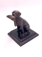 Bronze Sculpture Hunting Dog and Prey