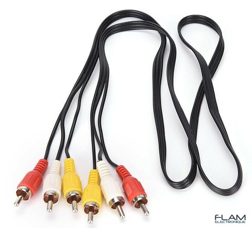 Cable audio video 1m - audio, 3xrca