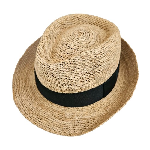 Chapeau crochet raphia - chapeau,