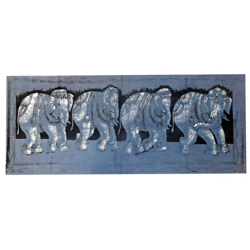 Tenture batik frise eléphant - frise,