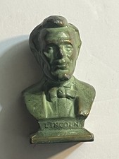 Vintage Miniature Bronze Bust Paperweight of President Abraham Lincoln