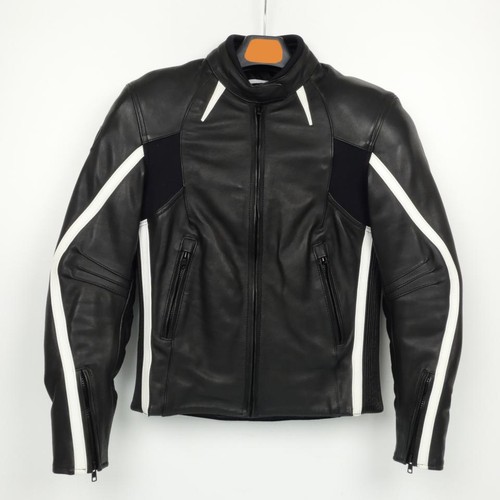 Blouson veste moto cuir noir