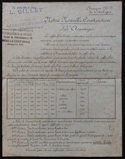 Invoice attached catalogue safes GILLET LAVELINE-DE-HOUX 94