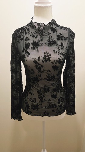 Blouse transparente velours - blouse, en