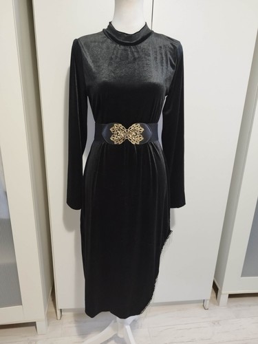 Robe longue fendue - longue, en