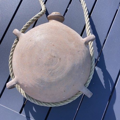 Ancienne gourde crapaud grès - gourde,