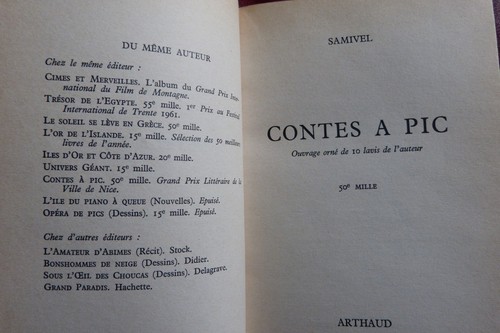 Samivel contes à pic - -,