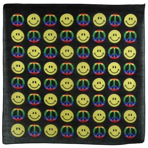 Foulard noir peace happy - foulard, &
