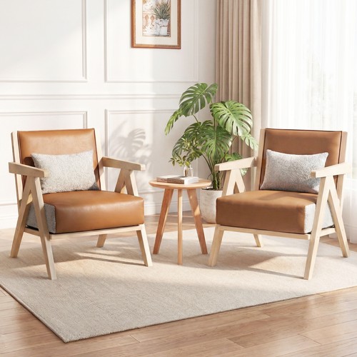 Pcs faux leather single sofa - 2,