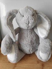 Peluche doudou lapin gris