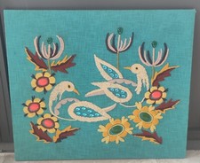 Cadre brodé vintage/décor