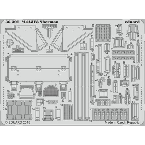 Eduard 36301 m4a3e8 sherman - eduard,