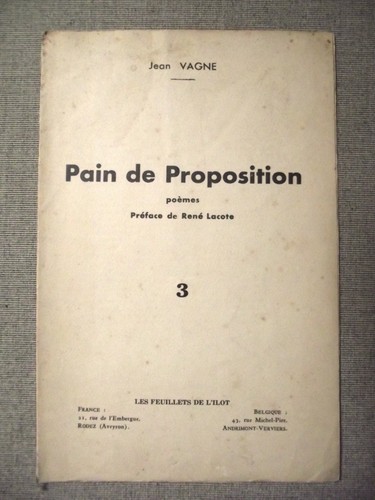 Jean vagne pain proposition - jean,