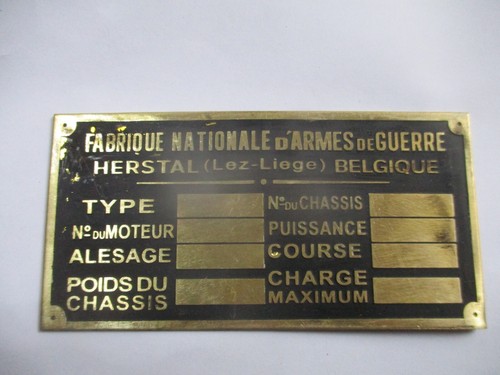 Plaque identité fn - plaque,