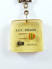 KEYCHAIN - resin - L.C.C. STÉAFIX - ELECTRONIC COMPONENTS - Vintage 1960s
