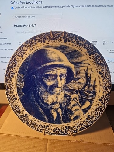 Boch delfts assiette - boch, delfts,