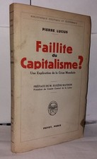 Faillite du Capitalisme ? Une