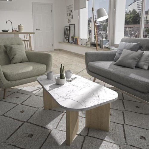 Table basse ovale - -, quartz