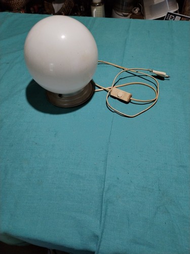 Lampe boule opaline blanche - boule,
