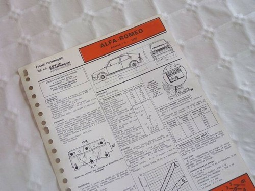 Fiche technique alfa romeo - technique,