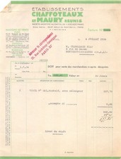 1934 ETS CHAFFOTEAUX ET MAURY REUNIS IN PARIS - M. CHAROLLAIS FILS IN MONTCEAU