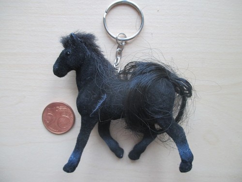 Porte clé cheval noir - porte-clé,,