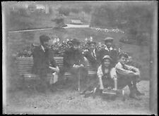 6x9cm Family Garden Bench Glass Plate Glass Negative Black & White Glass Flat 