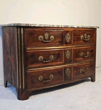 Commode XVIIIÈME Régence Cintrée Marqueterie Louis XIV