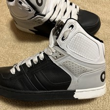 Osiris NYC 83 CLK Shoes Size 10 White Black Dip Bronx Skate Free Shipping Nice