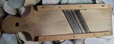 ANTIQUE WOODEN MANDOLIN SLICER 2 BLADES, 38X12CM