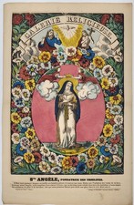 IMAGERIE D'EPINAL XIXe siècle - Sainte Angèle, Fondatrice Des Ursulines