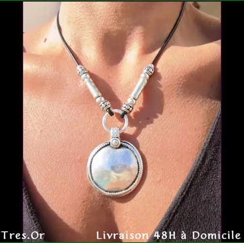 Collier pendentif perles - collier, &