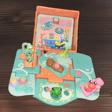 Boîte Littlest Pet Shop Teeniest Tiniest Compact Pop-Up + 3 Figurines LPS 2006