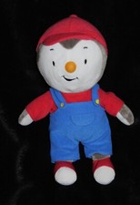 Peluche doudou Tchoupi JEMINI 2015 T'choupi salopette bleu rouge casquette 30 cm