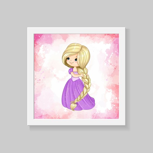 Impression murale rapunzel - impression,