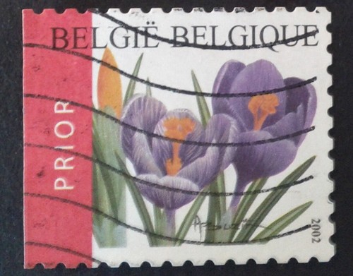 Timbre belgique 2002 fleurs - timbre,