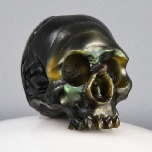 Humain crâne perle sculpté - crâne,