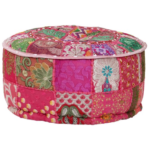 Pouf rond coton - en,