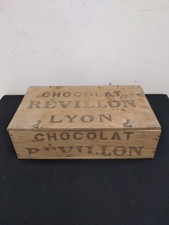 Boîte En Bois CHOCOLAT RÉVILLON LYON Ancienne