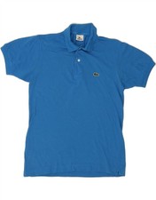 LACOSTE Mens Polo Shirt Size 3 Small Blue Cotton DF81