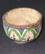 TASSE ANCIENNE MAROC XIXe Safi Poterie émaillée CRAQUELURES SIGNÉ 