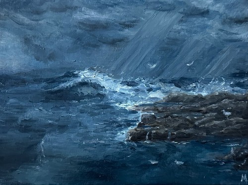 Paysage marin sur toile