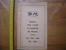 Old BERNARD MOTOR Engine Use and Maintenance Manual Type 18A 218A 318A
