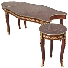 Table Basse Baroque Ensemble De 3 En Bois Massif Table De Salon Antique