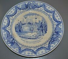 Decorative plate opaque porcelain 19th century gold medal Creil and Montereau