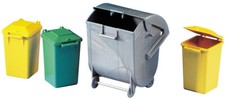 BRUDER - Set de 4 poubelles