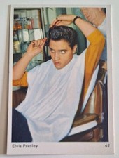 Carte Carton Vintage 1960 Numéro 62 Elvis Presley Distributeur Chewing-gum Brabo