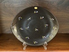 Hjordis Oldfors POANG Series Black Pottery Dish #5092, Upsala Ekeby Sweden